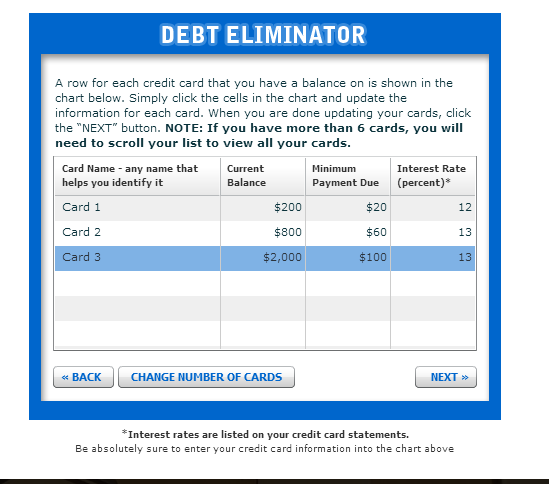 7. Suze Orman’s Get out of Debt Calculator.